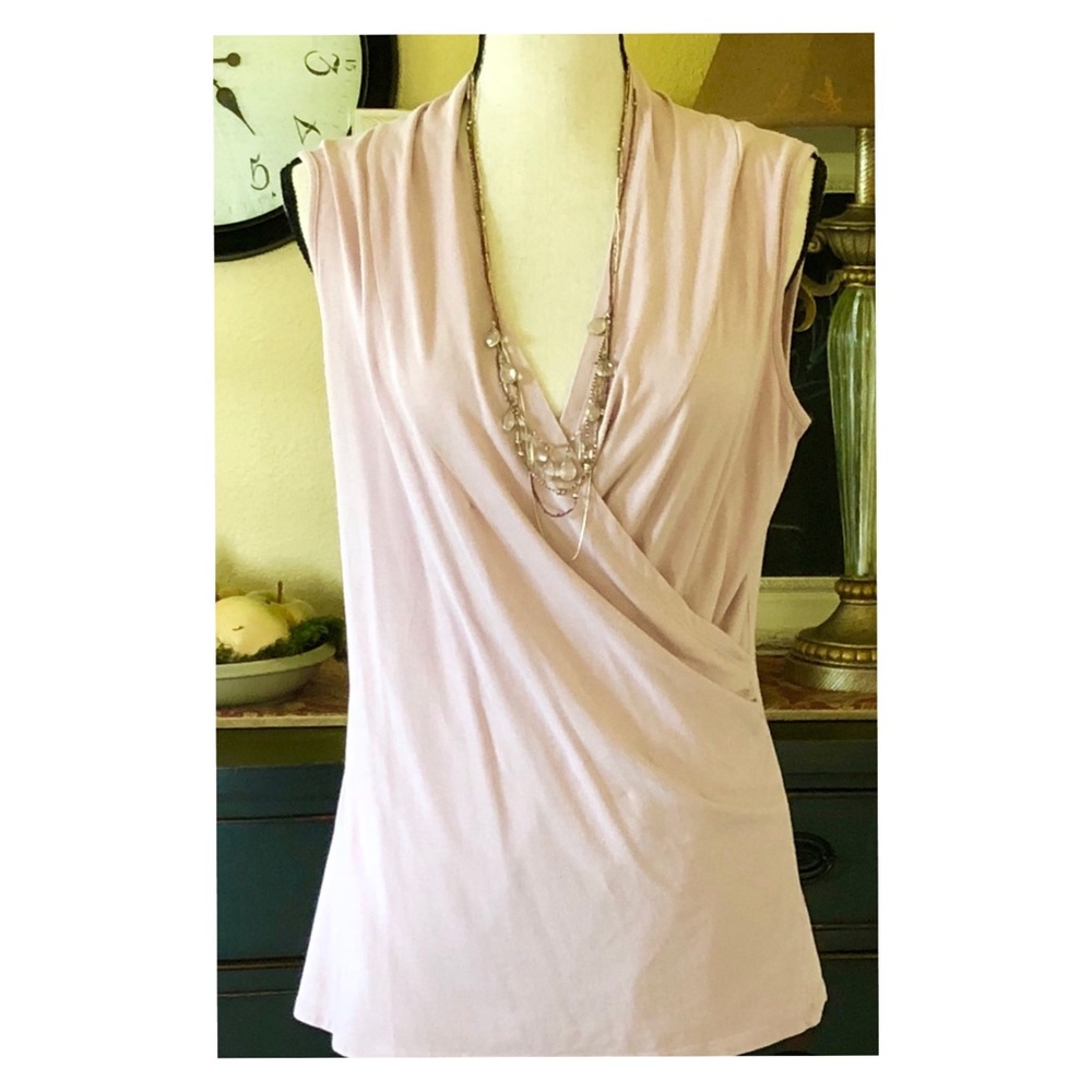Garnet Hill Sleeveless Drape Front Top EUC Small